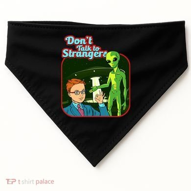 Don't Talk To Strangers Retro Vintage USA-Made Doggie Bandana