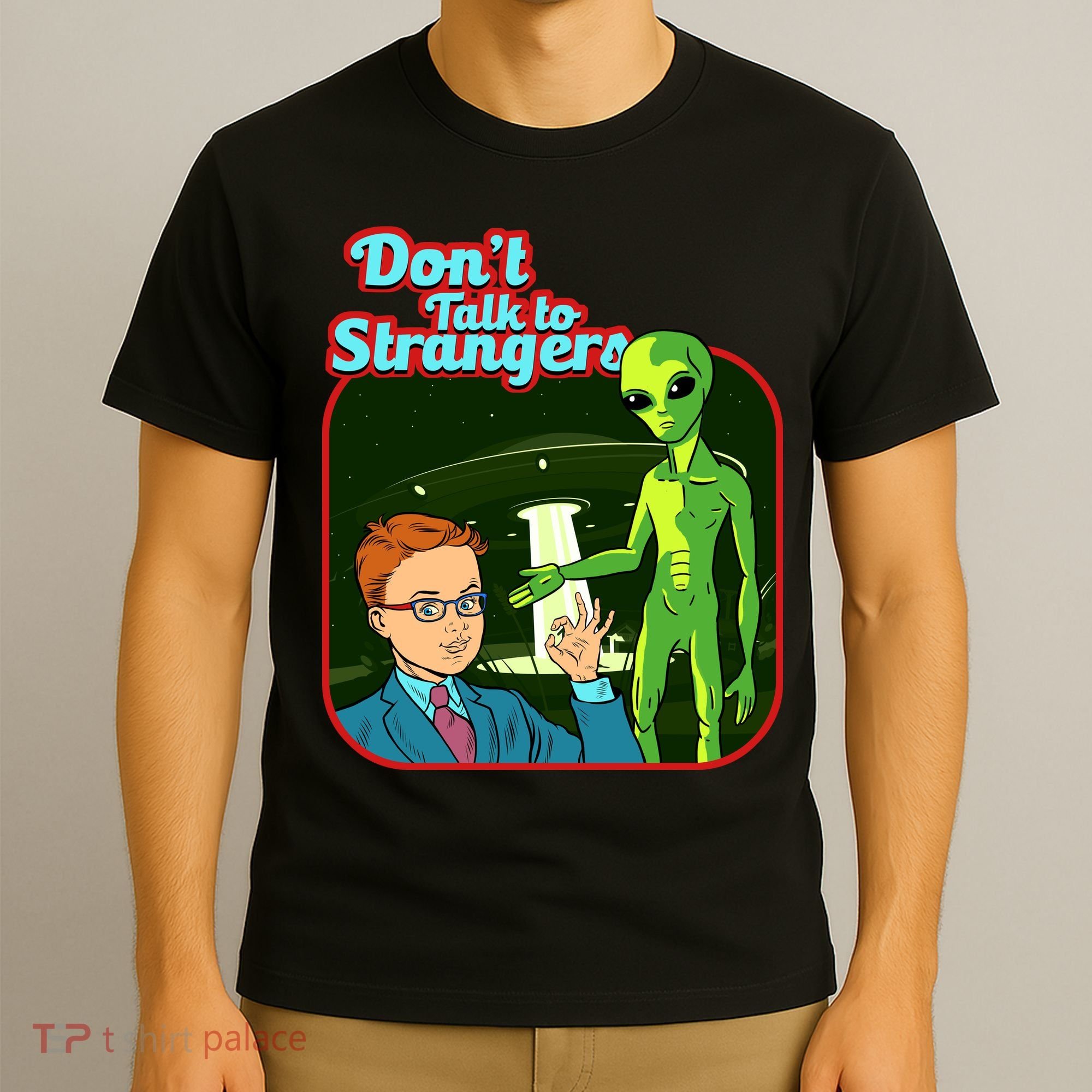 Don't Talk To Strangers Retro Vintage T-Shirt