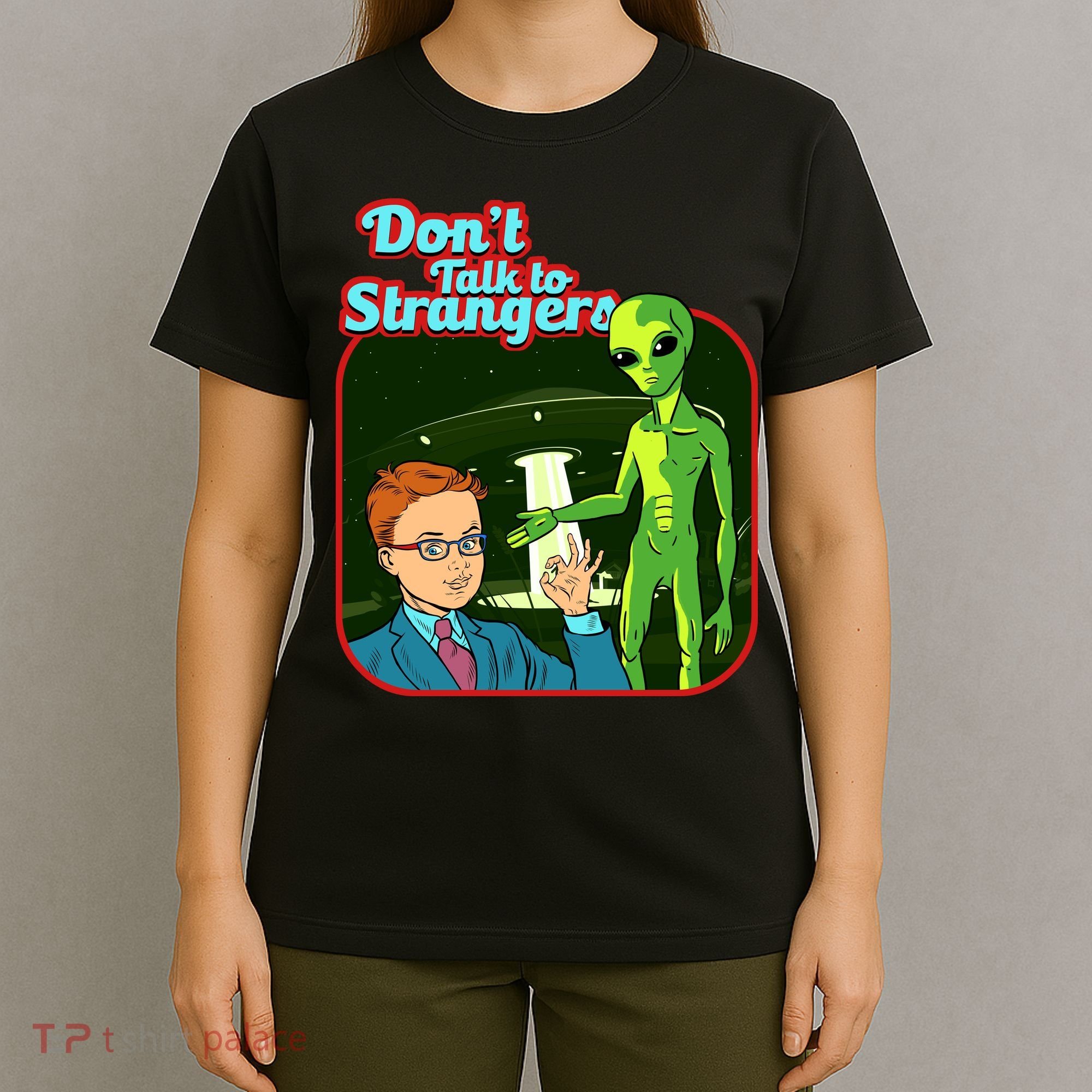 Don't Talk To Strangers Retro Vintage T-Shirt