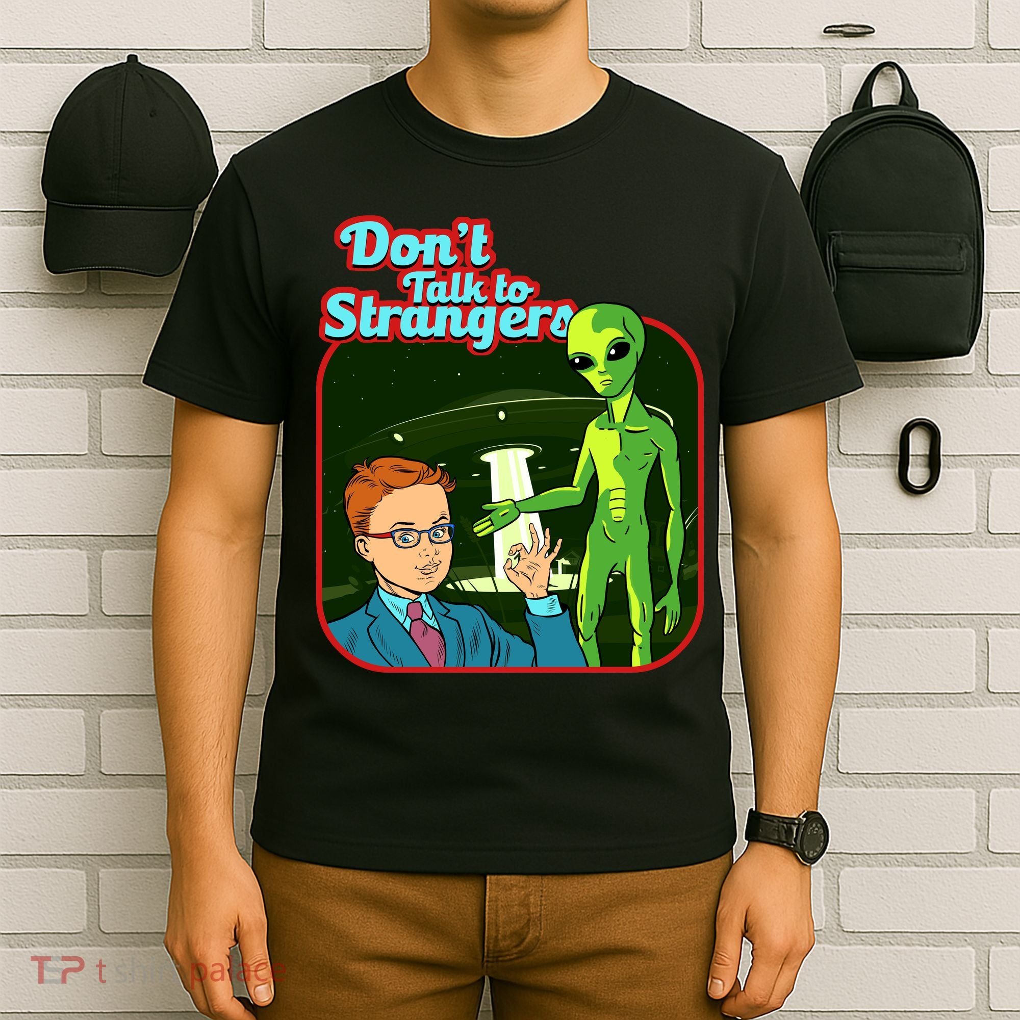 Don't Talk To Strangers Retro Vintage T-Shirt