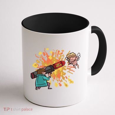 Don't Touch Me Cupid Coffee Mug back