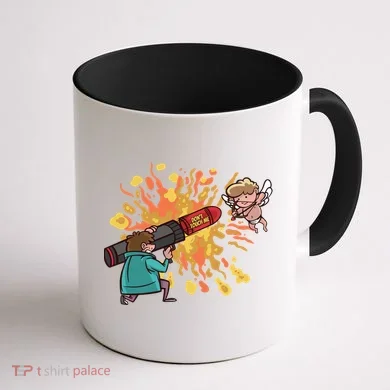 Don't Touch Me Cupid Coffee Mug back