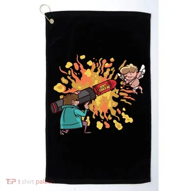 Don't Touch Me Cupid Golf Towel