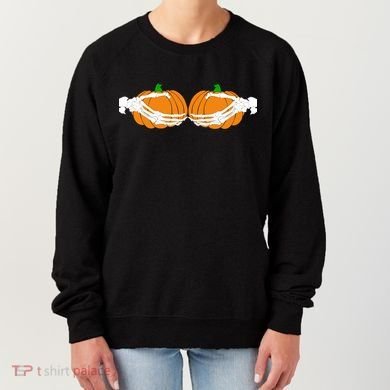 Don't Touch My Pumpkins Skeleton Hands Women's Sweatshirt