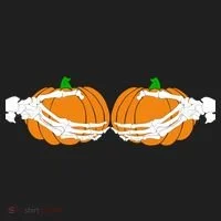 Don't Touch My Pumpkins Skeleton Hands Women's Sweatshirt thumb 2