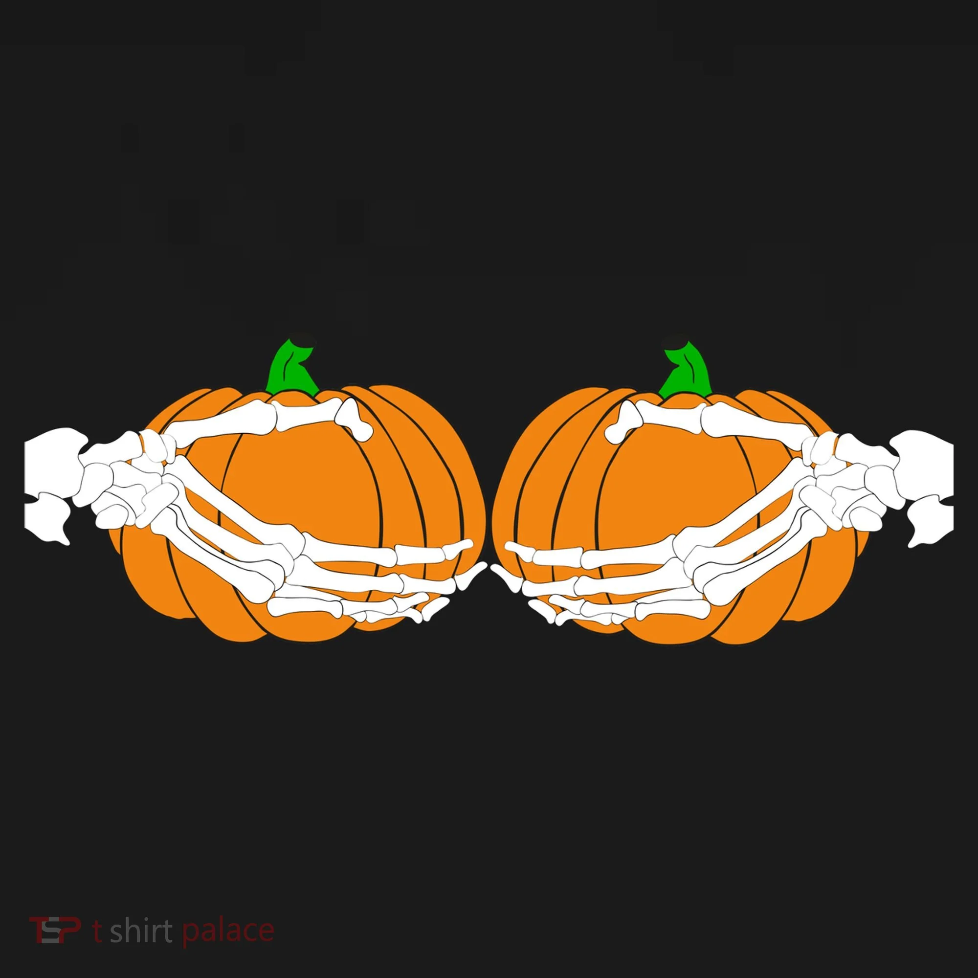 Don't Touch My Pumpkins Skeleton Hands Doggie Tank