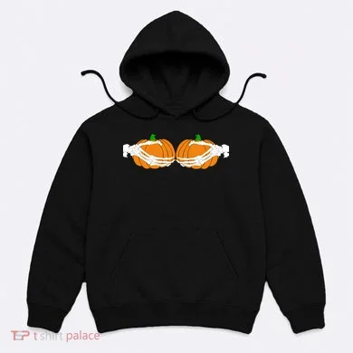 Don't Touch My Pumpkins Skeleton Hands Hoodie