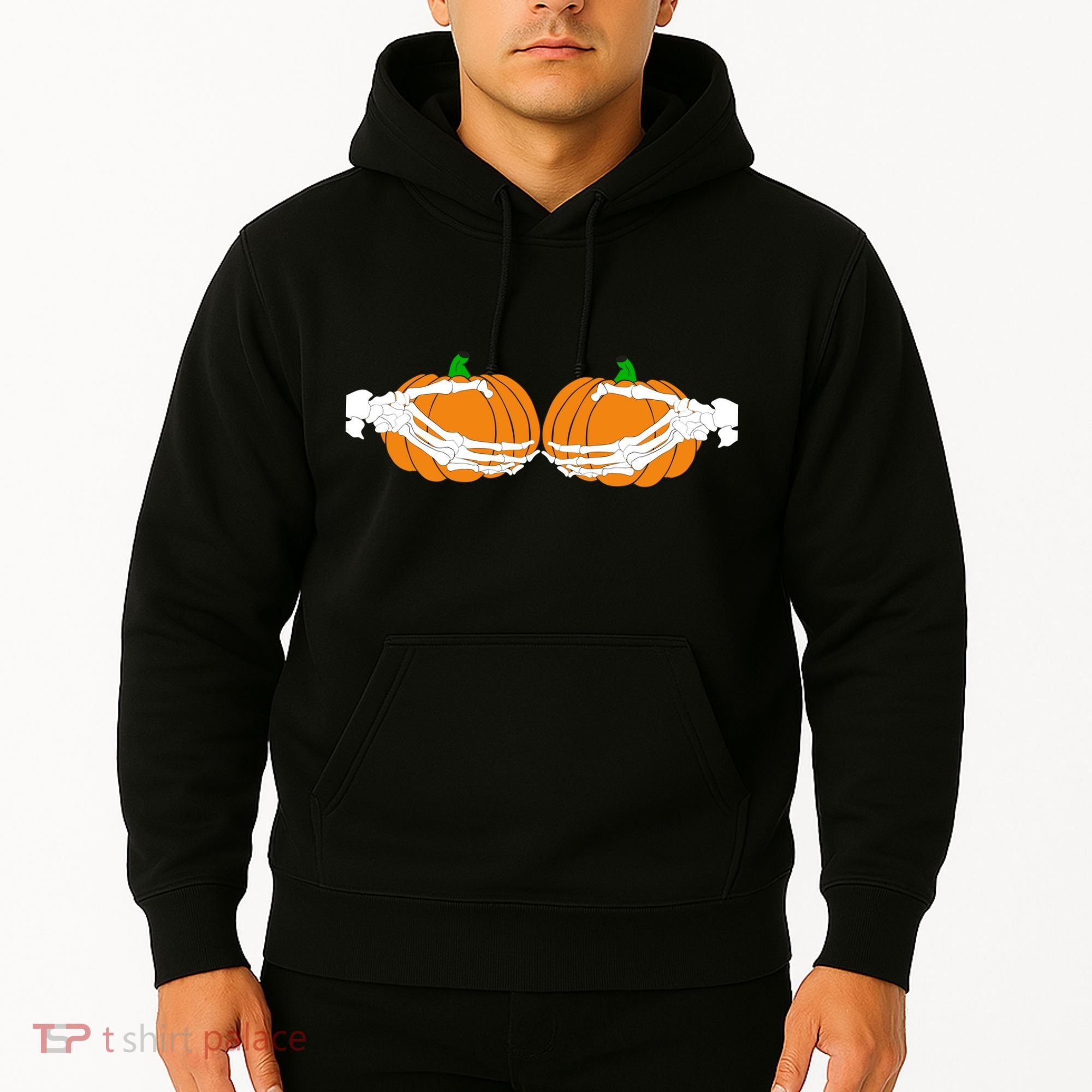 Don't Touch My Pumpkins Skeleton Hands Hoodie