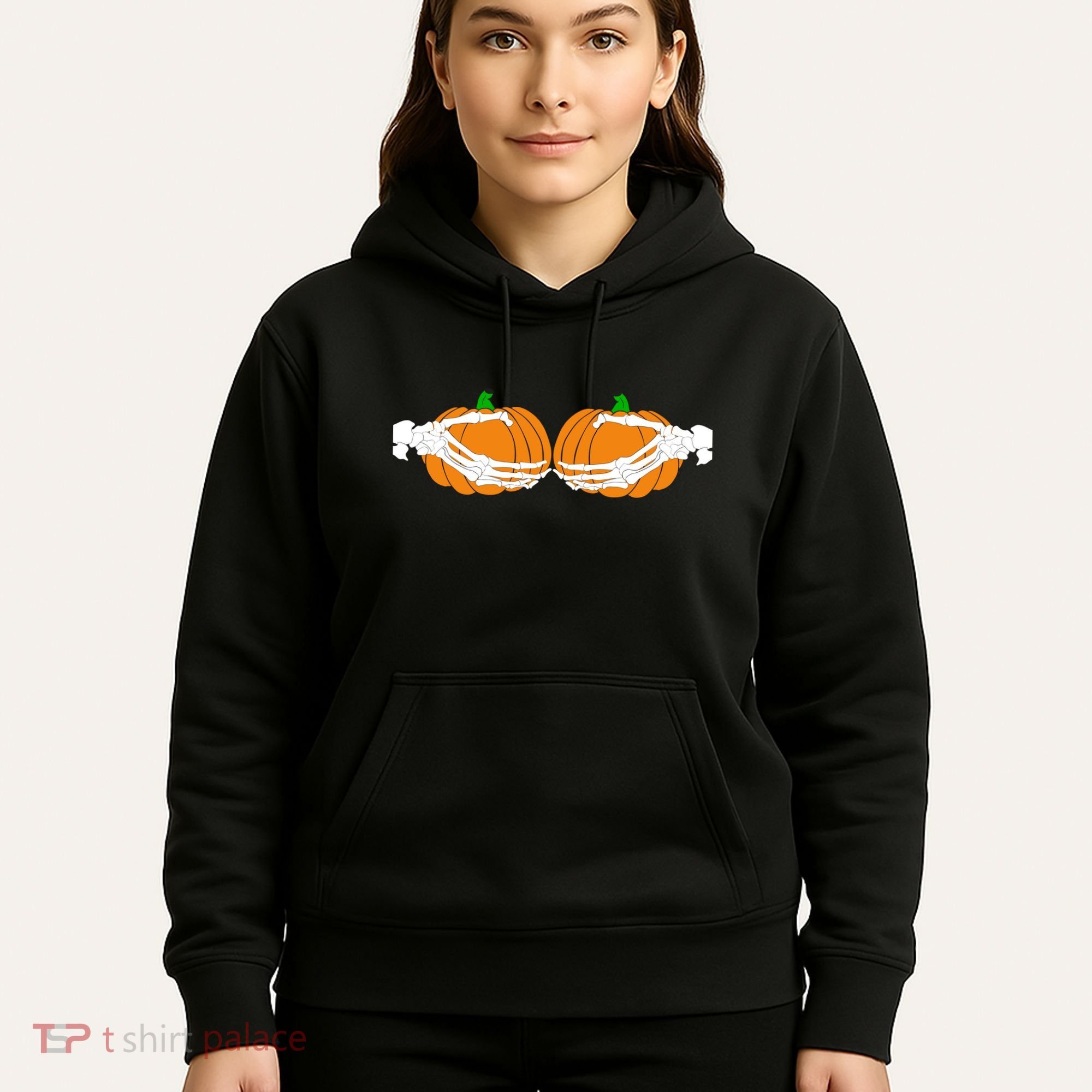 Don't Touch My Pumpkins Skeleton Hands Hoodie