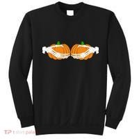 Don't Touch My Pumpkins Skeleton Hands Sweatshirt thumb 0