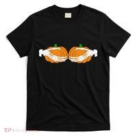 Don't Touch My Pumpkins Skeleton Hands T-Shirt thumb 0