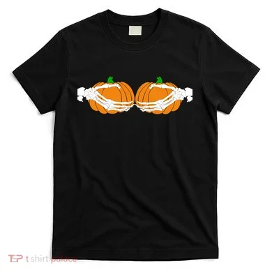 Don't Touch My Pumpkins Skeleton Hands T-Shirt