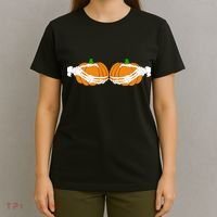 Don't Touch My Pumpkins Skeleton Hands T-Shirt thumb 4