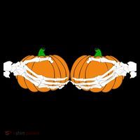Don't Touch My Pumpkins Skeleton Hands Women's Tank Top thumb 5