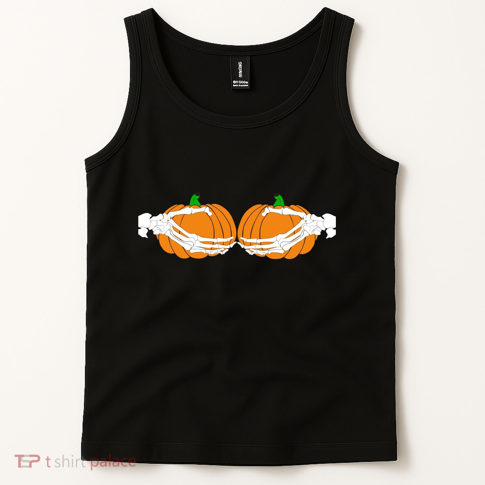 Don't Touch My Pumpkins Skeleton Hands Tank Top