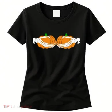 Don't Touch My Pumpkins Skeleton Hands Women's T-Shirt