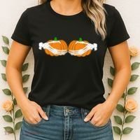 Don't Touch My Pumpkins Skeleton Hands Women's T-Shirt thumb 2