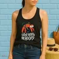 Don't Worry Be Hoopy Sloth Women's Tank Top thumb 2
