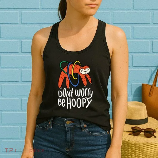 Don't Worry Be Hoopy Sloth Women's Tank Top