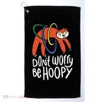 Don't Worry Be Hoopy Sloth Golf Towel thumb 0
