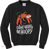 Don't Worry Be Hoopy Sloth Kids Sweatshirt thumb 0