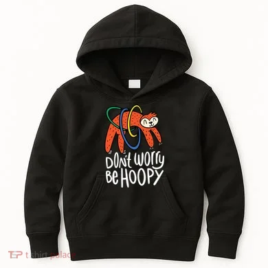 Don't Worry Be Hoopy Sloth Kids Hoodie