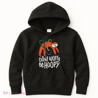 Don't Worry Be Hoopy Sloth Kids Hoodie thumb 0