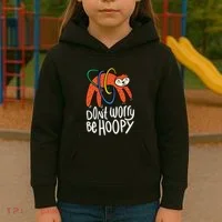 Don't Worry Be Hoopy Sloth Kids Hoodie thumb 3