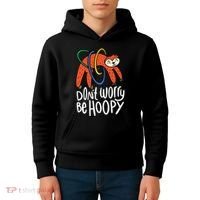 Don't Worry Be Hoopy Sloth Kids Hoodie thumb 4