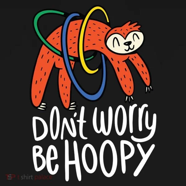 Don't Worry Be Hoopy Sloth Kids Long Sleeve Shirt