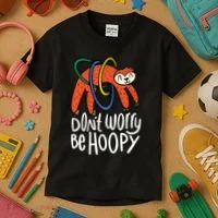 Don't Worry Be Hoopy Sloth Kids T-Shirt thumb 3