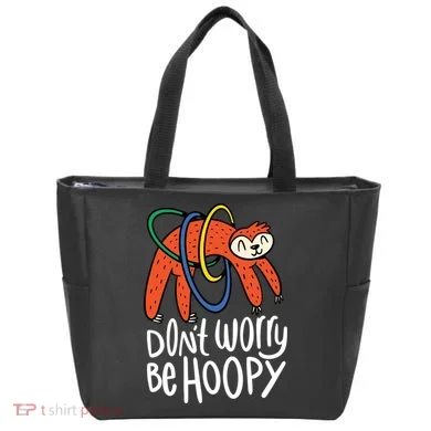 Don't Worry Be Hoopy Sloth Tote Bag