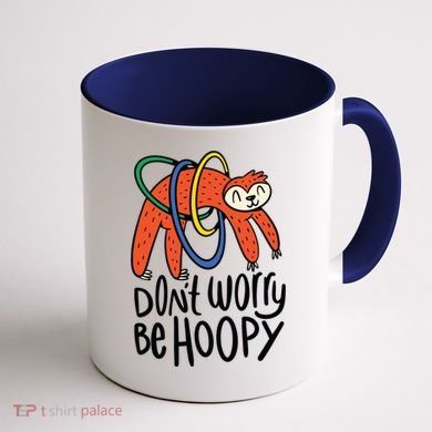 Don't Worry Be Hoopy Sloth Coffee Mug back