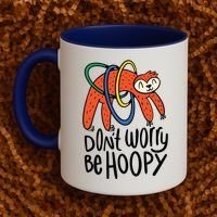 Don't Worry Be Hoopy Sloth Coffee Mug thumb 2