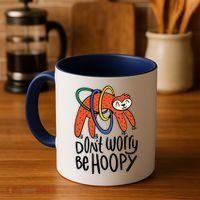 Don't Worry Be Hoopy Sloth Coffee Mug thumb 4