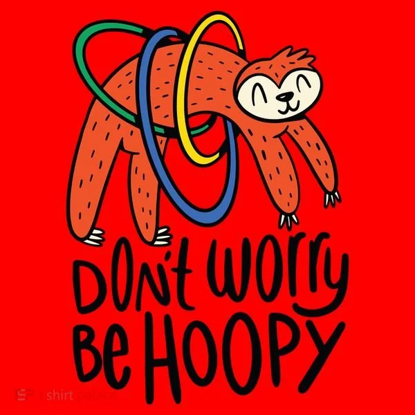 Don't Worry Be Hoopy Sloth Santa Hat
