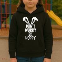 Don't Worry Be Hoppy Kids Hoodie thumb 3