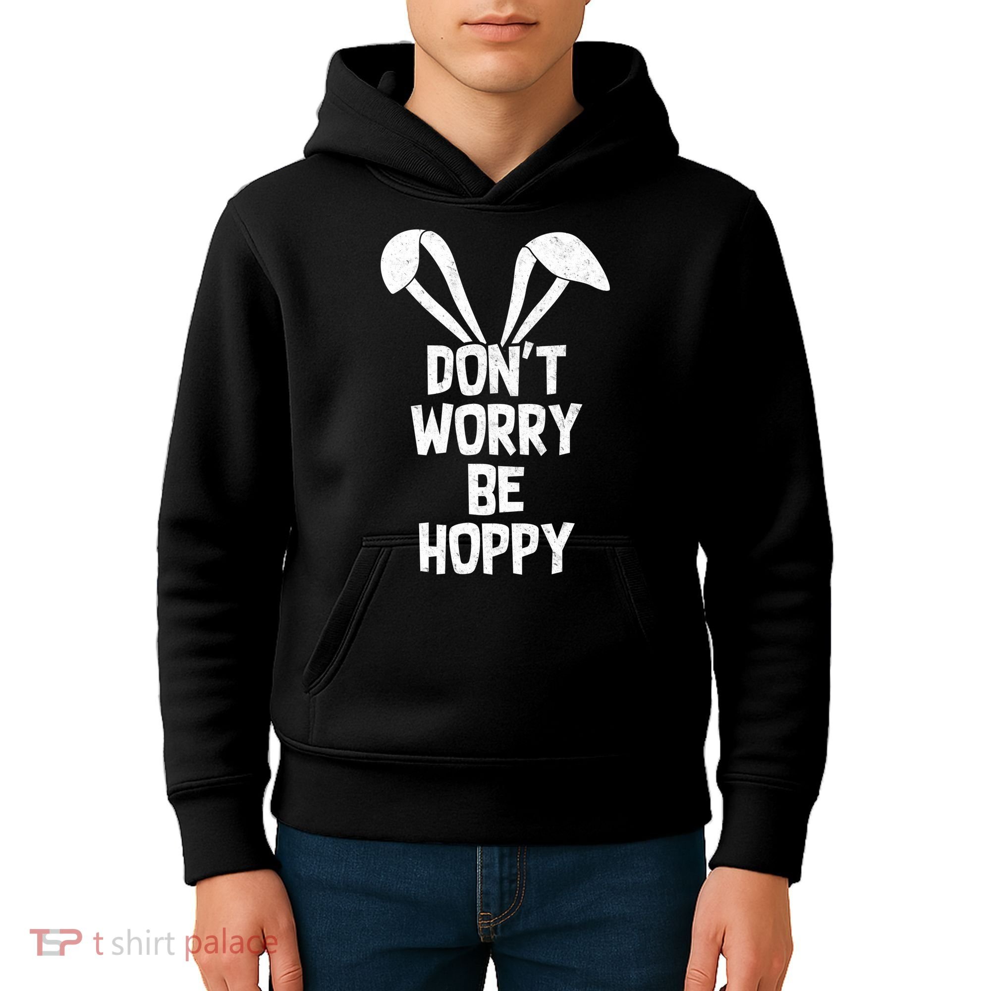 Don't Worry Be Hoppy Kids Hoodie