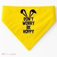 Don't Worry Be Hoppy USA-Made Doggie Bandana thumb 0