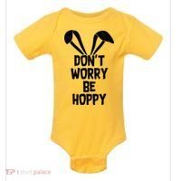 Don't Worry Be Hoppy Baby Bodysuit thumb 0