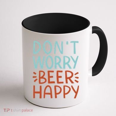 Don't Worry Beer Happy Coffee Mug back