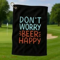 Don't Worry Beer Happy Golf Towel thumb 1
