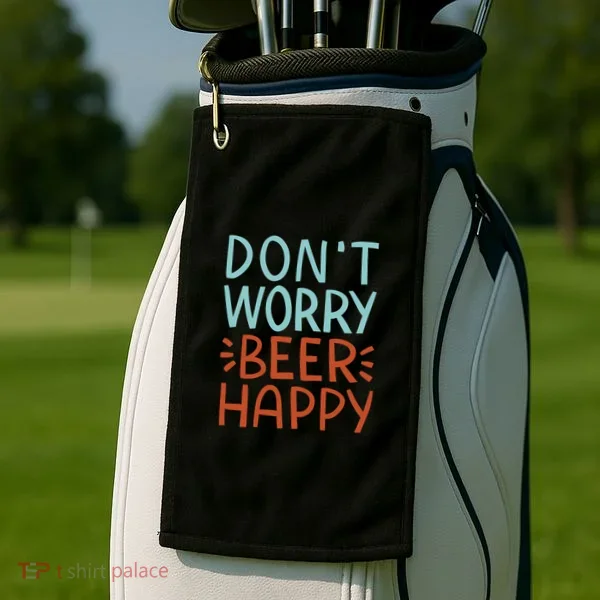 Don't Worry Beer Happy Golf Towel