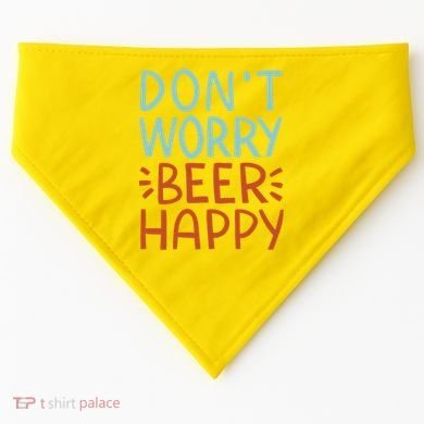 Don't Worry Beer Happy USA-Made Doggie Bandana