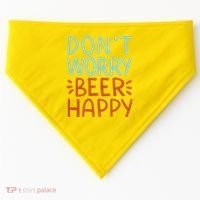 Don't Worry Beer Happy USA-Made Doggie Bandana thumb 0
