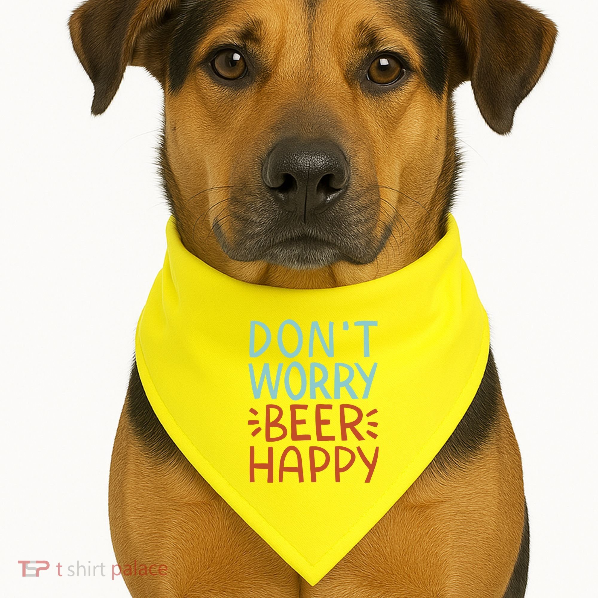 Don't Worry Beer Happy USA-Made Doggie Bandana