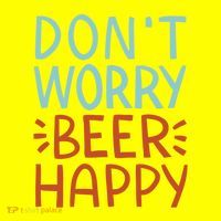 Don't Worry Beer Happy USA-Made Doggie Bandana thumb 2
