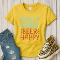 Don't Worry Beer Happy Women's T-Shirt thumb 3