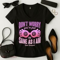 Don't Worry You're Just As Sane As I Am Luna Lovegood Women's V-Neck T-Shirt thumb 2