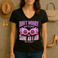 Don't Worry You're Just As Sane As I Am Luna Lovegood Women's V-Neck T-Shirt thumb 3